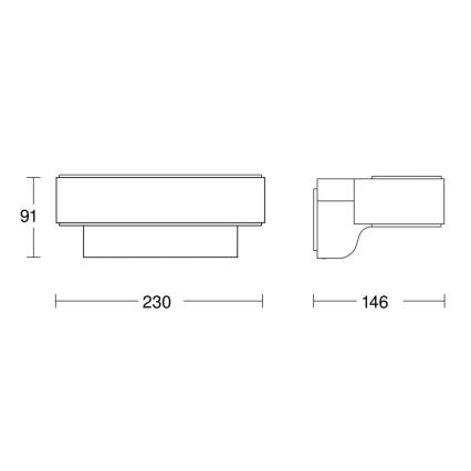 Steinel 079307- LED Φωτιστικό τοίχου εξωτερικού χώρου L810C LED/9,8W/230V IP44 ανθρακί