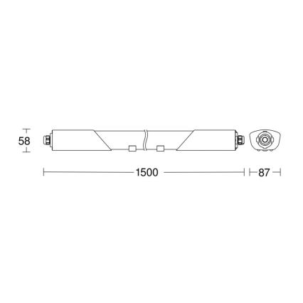 Steinel 079338 -  Φωτιστικό LED Heavy-duty με αισθητήρα RS PRO 5150 SC 5C LED/42W/230V IP66