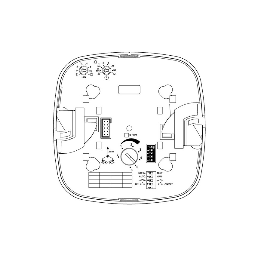 Steinel 079345 - Ανιχνευτής κίνησης/παρουσίας IR QUATTRO COM1 230V λευκό