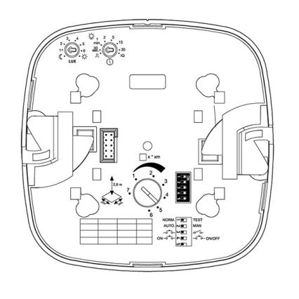 Steinel 079345 - Ανιχνευτής κίνησης/παρουσίας IR QUATTRO COM1 230V λευκό