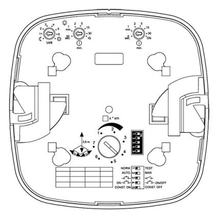 Steinel 079352 - Ανιχνευτής παρουσίας IR Quattro 8m DALI-2 APC λευκό