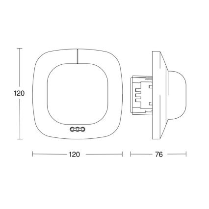 Steinel 079390 - Ανιχνευτής κίνησς/παρουσίας IR Quattro 8m V3 KNX λευκό