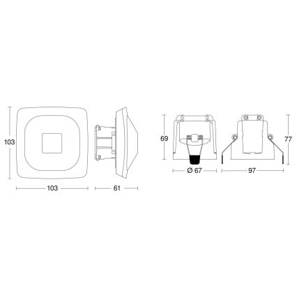 Steinel 079420 - Ανιχνευτής κίνησης/παρουσίας HF 360-2 COM1 λευκό