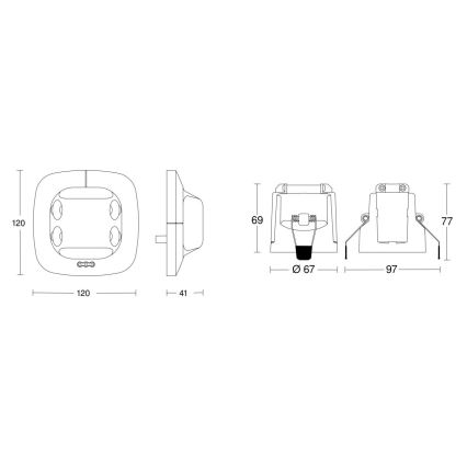 Steinel 079604 - Ανιχνευτής παρουσίας Dual US KNX λευκό