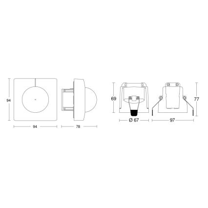 Steinel 079673 - Αισθητήρας κίνησης IS 345 COM1 230V λευκό