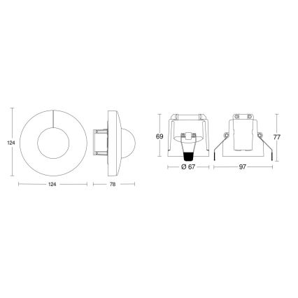 Steinel 079703 - Αισθητήρας κίνησης IS 345 KNX IP54 στρογγυλό λευκό