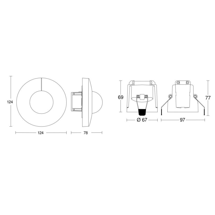 Steinel 080655 - Αισθητήρας κίνησης IS 345 DALI-2 APC στρογγυλός λευκό