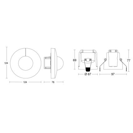 Steinel 080655 - Αισθητήρας κίνησης IS 345 DALI-2 APC στρογγυλός λευκό