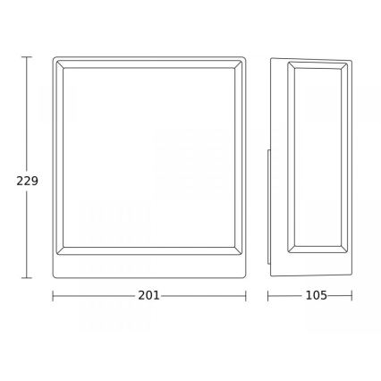 Steinel 085230 - LED Dimmable φωτιστικό τοίχου εξωτερικού χώρου L40C LED/12,9W/230V IP54 ανθρακί