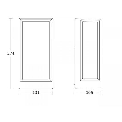 Steinel 085254 - LED Dimmable φωτιστικό τοίχου εξωτερικού χώρου L42C LED/12,6W/230V IP54