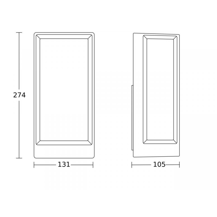 Steinel 085254 - LED Dimmable φωτιστικό τοίχου εξωτερικού χώρου L42C LED/12,6W/230V IP54