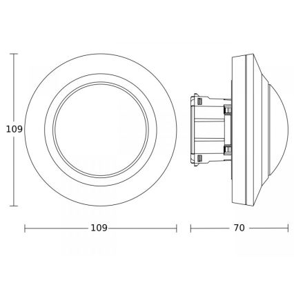 Steinel 086893 - Αισθητήρας κίνησης MD IR 4360-8 COM1 UP WS λευκό
