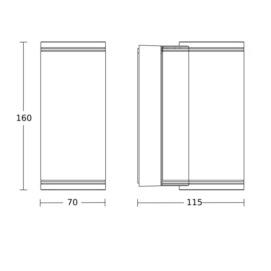 Steinel 087746 - LED εξωτερικό επιτοίχιο φωτιστικό 2xGU10/14,5W/230V L 940 C IP44