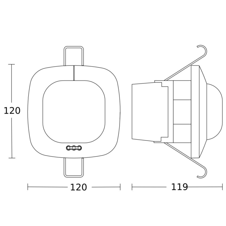 Steinel 088828 - Ανιχνευτής παρουσίας χωνευτό IR QUATTRO HD DALI DUO