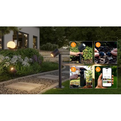 Steinel 089337 - LED RGBW Εξωτερικό φωτιστικό LED/7,9W/24V IP65