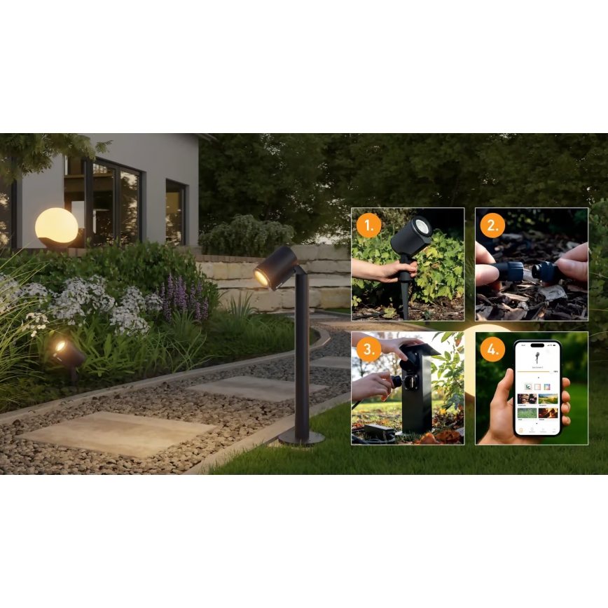 Steinel 089337 - LED RGBW Εξωτερικό φωτιστικό LED/7,9W/24V IP65