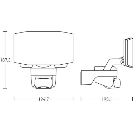 Steinel 090012 - Προβολέας LED με αισθητήρα XLED PROTECT LED/14,3W/230V 3000K IP54 ανθρακί