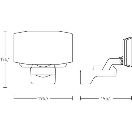 Steinel 090029 - LED Προβολέας XLED PROTECT LED/13,6W/230V 3000K IP54 ανθρακί