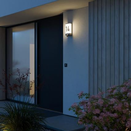 Steinel 094263 - Φωτιστικό πινακίδας οικίας με αισθητήρα 1xE27/15W/230V L 14 S IP44