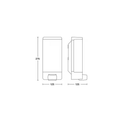 Steinel 094263 - Φωτιστικό πινακίδας οικίας με αισθητήρα 1xE27/15W/230V L 14 S IP44