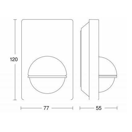 STEINEL 603113 - Εξωτερικός ανιχνευτής κίνησης IS 180-2 μαύρος IP54