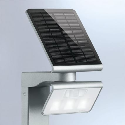 STEINEL 671211 - Ηλιακός αισθητήρας LED προβολέας XSolar GL-S 0,5W/LED ασημί IP44 2500 mAh