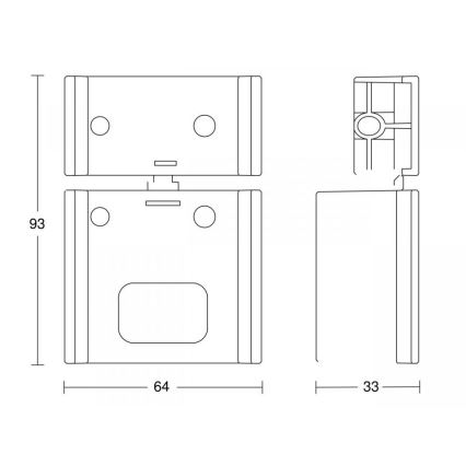 STEINEL 85148 - Γωνιακό στήριγμα τοίχου IS ECO λευκό