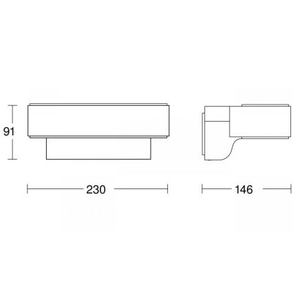 STEINEL 87562 - LED Φωτιστικό τοίχου εξωτερικού χώρου με αισθητήρα L 810 SC LED/9,8W/230V IP44 ασημί