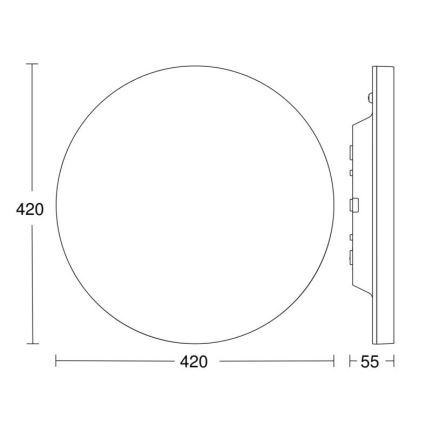 Steinel 067793 - LED Dimmable φωτιστικό οροφής με αισθητήρα RS PRO R30 plus SC 23,7W/230V 3000K IP40