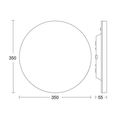 Steinel - LED Dimmable φωτιστικό οροφής με αισθητήρα RSPROR20BASIC 15,3W/230V IP40 4000K