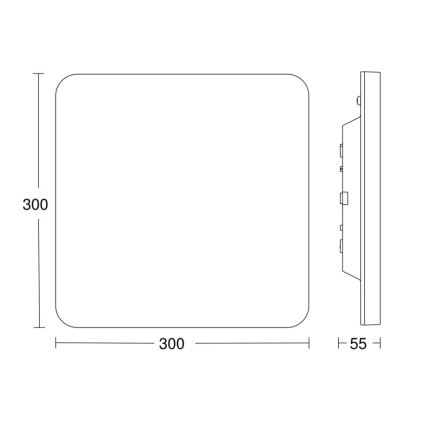 Steinel - LED Dimmable φωτιστικό οροφής με αισθητήρα RSPROR20BASICQ 15,3W/230V IP40 4000K