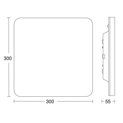 Steinel - LED Dimmable φωτιστικό οροφής με αισθητήρα RSPROR20BASICQ 15,3W/230V IP40 3000K