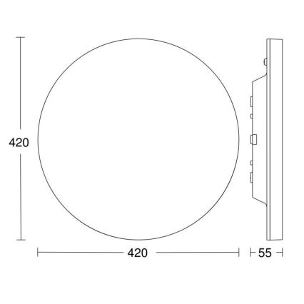 Steinel - LED Φωτιστικό dimming με αισθητήρα RSPROR30BASICSC 23,22W/230V IP40 3000K