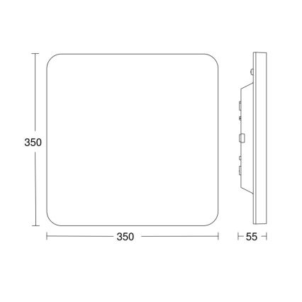 Steinel - LED Dimmable φωτιστικό οροφής με αισθητήρα RSPROR30QBASICSC 23,26W/230V IP40 3000K