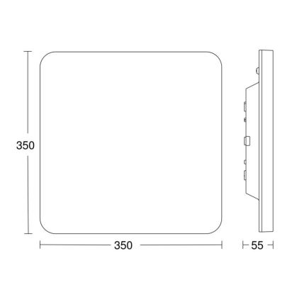 Steinel 067786 - LED Φωτιστικό dimming με αισθητήρα RS PRO R30 Q plus SC 23,9W/230V 3000K IP40