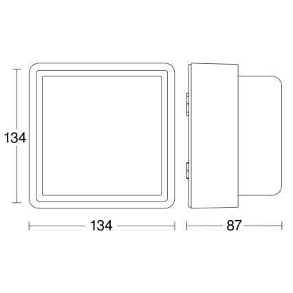 Steinel - Επιτοίχιο φωτιστικό dimming LED L 845 C LED/9W/230V 3000K IP44 ανθρακί