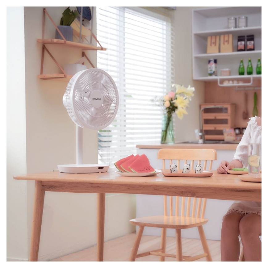 Stylies - Ανεμιστήρας δαπέδου ANTILA 25W/230V, διάμετρος 40 εκ., λευκός + τηλεχειριστήριο