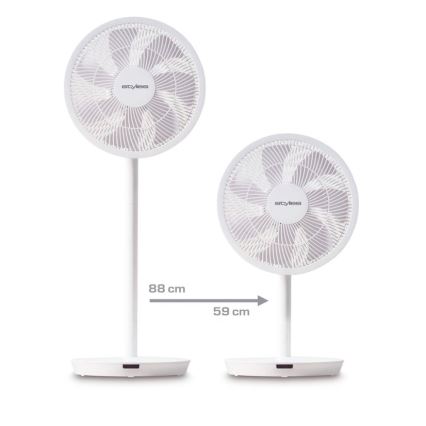 Stylies - Ανεμιστήρας δαπέδου ANTILA 25W/230V, διάμετρος 40 εκ., λευκός + τηλεχειριστήριο
