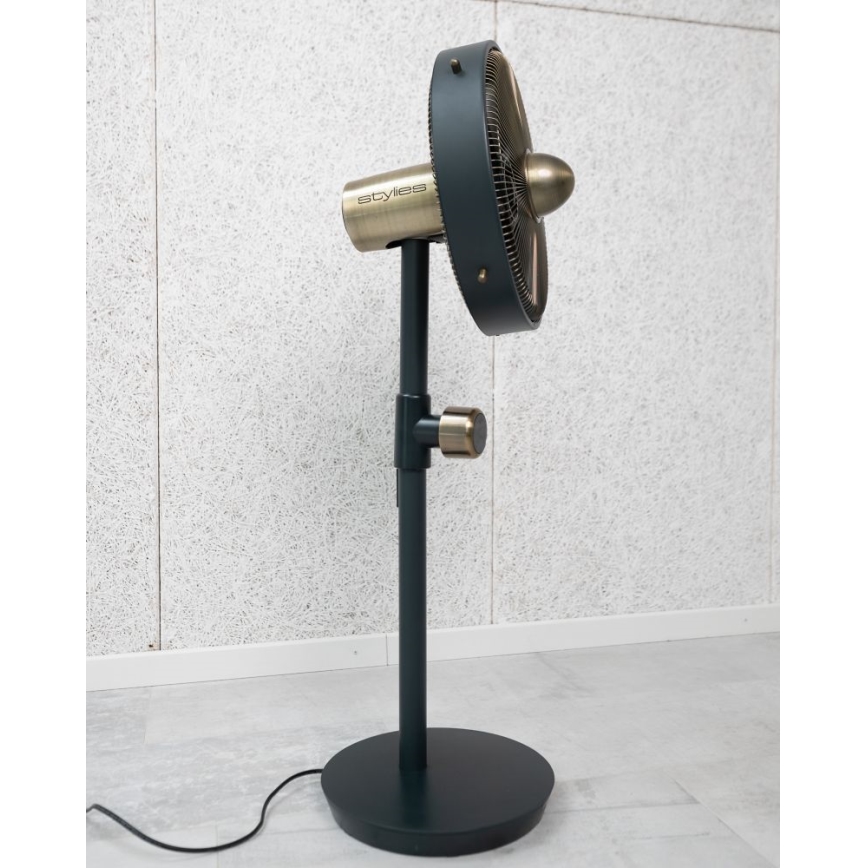 Stylies - Επιδαπέδιος ανεμιστήρας URANUS 35W/230V 94 cm μαύρος