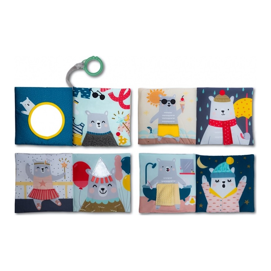 Taf Toys - Εκπαιδευτικό υφασμάτινο βιβλιαράκι αρκούδα