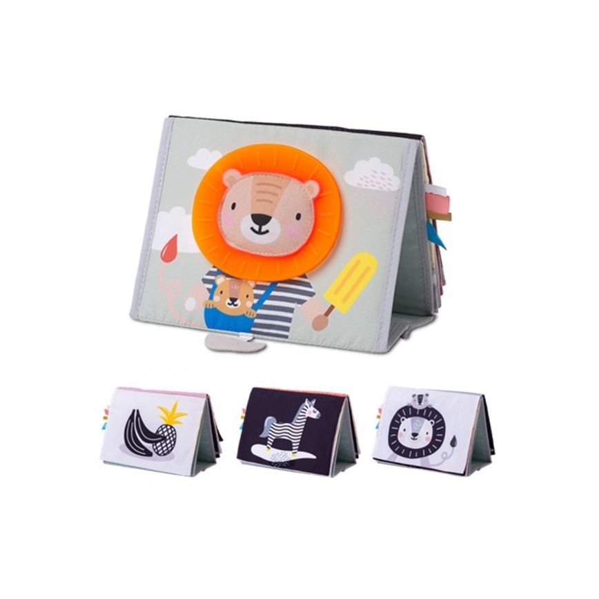 Taf Toys - Εκπαιδευτικό βιβλιαράκι με καθρέπτη savanna