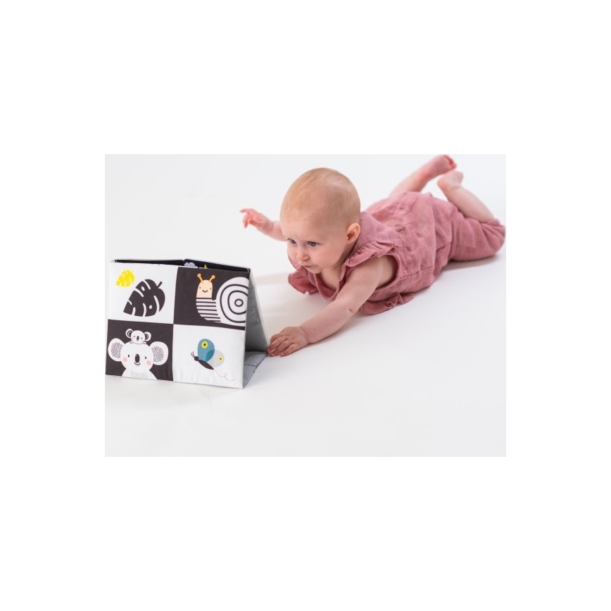 Taf Toys - Υφασμάτινο βιβλίο δραστηριοτήτων με καθρέφτη μαύρο