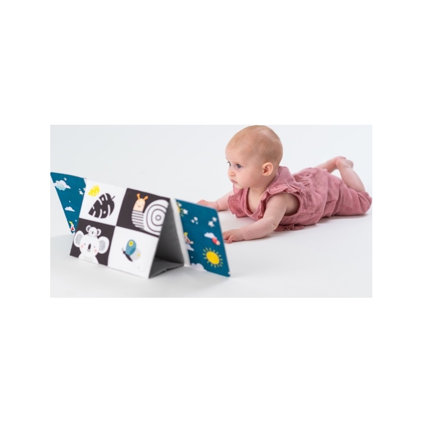 Taf Toys - Υφασμάτινο βιβλίο δραστηριοτήτων με καθρέφτη μαύρο