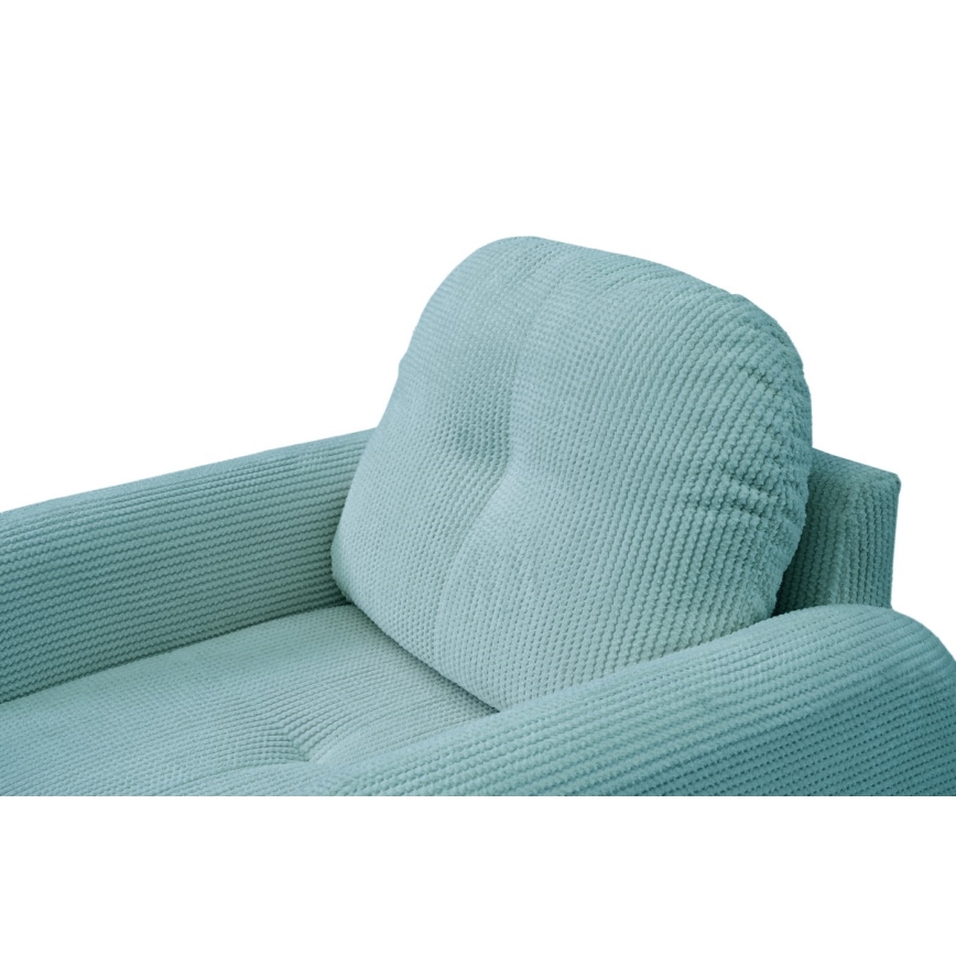 Ταπετσαρισμένη πολυθρόνα CLOUDY τιρκουάζ