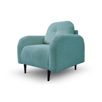 Ταπετσαρισμένη πολυθρόνα CLOUDY τιρκουάζ