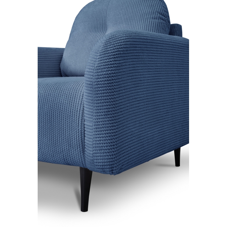 Ταπετσαρισμένη πολυθρόνα CLOUDY μπλε