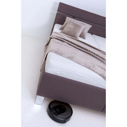 Ταπετσαρισμένο κρεβάτι ALIS 160x200 cm με αποθηκευτικό χώρο, χωρίς στρώμα, καφέ