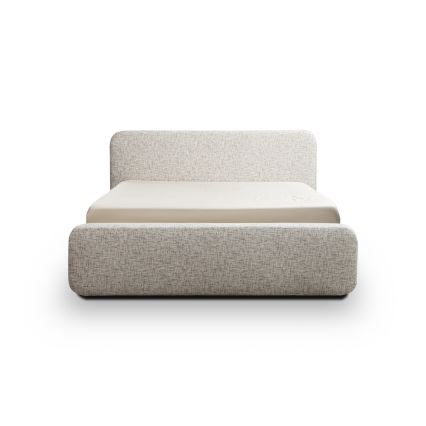 Ταπετσαρισμένο κρεβάτι LAJLA 180x200 cm χωρίς στρώμα, σε μπεζ