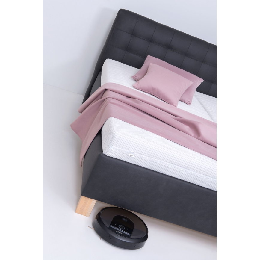 Ταπετσαρισμένο κρεβάτι VIOLET 160x200 εκ. με αποθηκευτικό χώρο, χωρίς στρώμα, ανθρακί