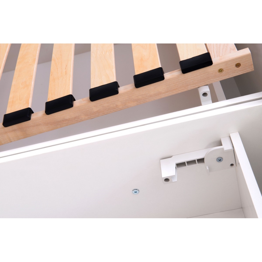 Ταπετσαρισμένο κρεβάτι VIOLET 180x200 cm με αποθηκευτικό χώρο, χωρίς στρώμα — χρώμα κονιάκ